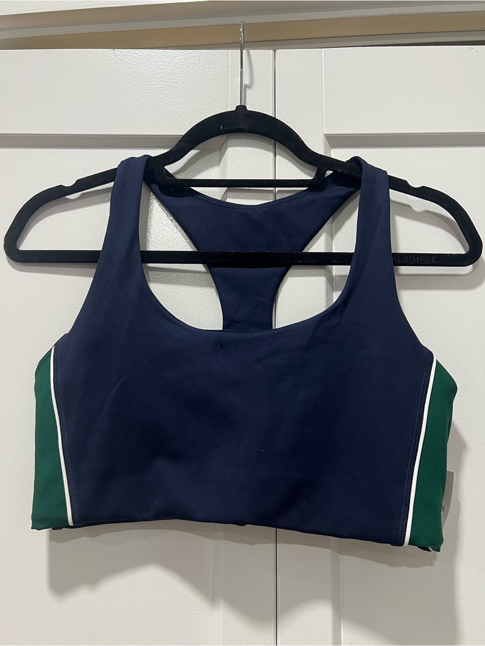 Navy & Green Racerback Sports Bralette